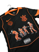 Camisa Corinthians x Racionais III 25/26 Jogador - Preta e Laranja