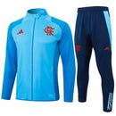 Conjunto de Frio CRF Treino 25/26 - Azul Claro - Com Zíper