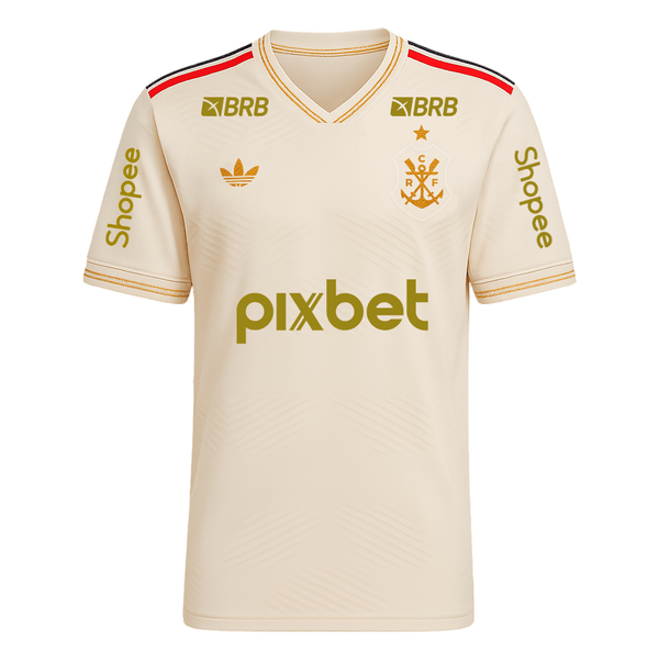 Camisa CRF Third 25/26 - Bege Claro - C/ Patrocínios