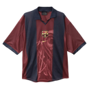 Camisa Barcelona Retrô x Travis Scott Cactus Jack 00/01 - Vermelha e Azul