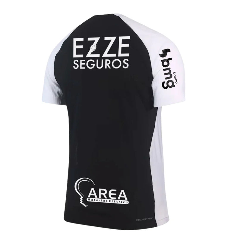 Camisa Corinthians Away 25/26 Jogador - Preta C/ Patrocínio