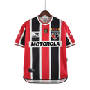 Camisa São Paulo Away 2000 Retrô - Preta e Vermelha
