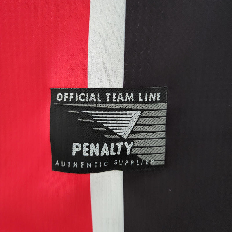 Camisa São Paulo Away 2000 Retrô - Preta e Vermelha