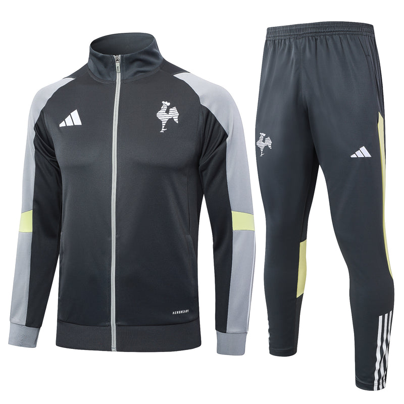Conjunto de Frio Atlético-MG 24/25 - Cinza Escuro C/ Zíper