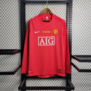 Camisa Manchester United Home Manga Longa 07/08 Retrô - Vermelha