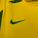 Camisa Brasil Home 2002 Retrô - Amarela