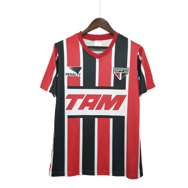 Camisa São Paulo Away 1993 Retrô - Preta e Vermelha