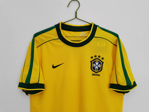 Camisa Brasil Home 1998 Retrô - Amarela