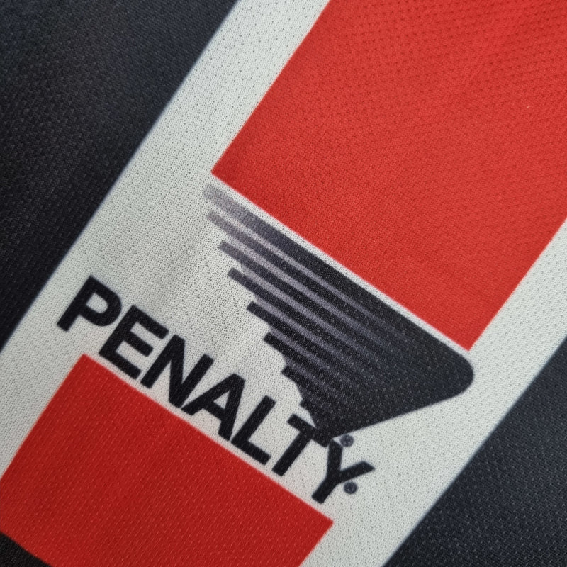 Camisa São Paulo Away 1991 Retrô - Preta e Vermelha