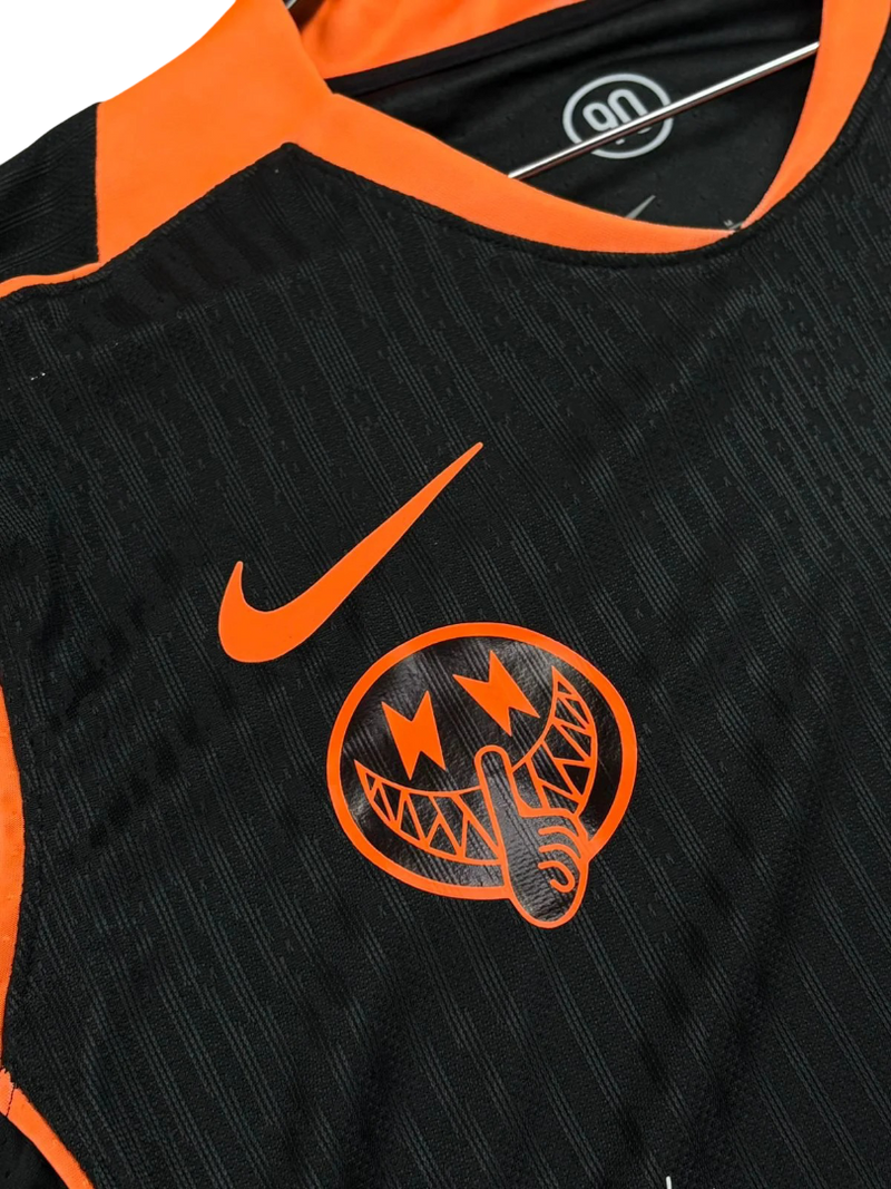 Camisa Corinthians x Racionais III 25/26 Jogador - Preta e Laranja