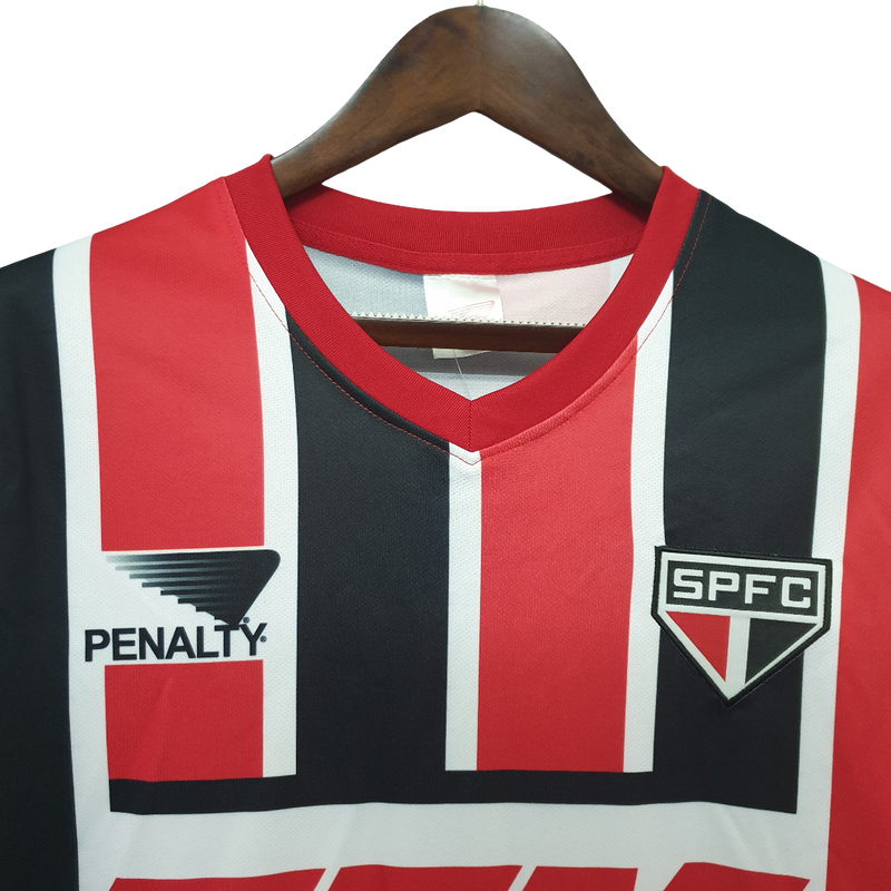 Camisa São Paulo Away 1993 Retrô - Preta e Vermelha