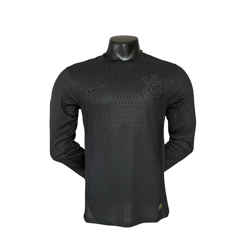Camisa Corinthians Away 24/25 Jogador Manga Longa - Preta