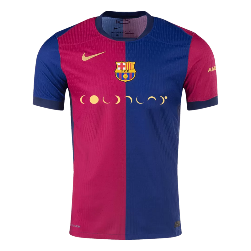 Camisa Barcelona Home COLDPLAY 24/25 - Azul e Vermelha