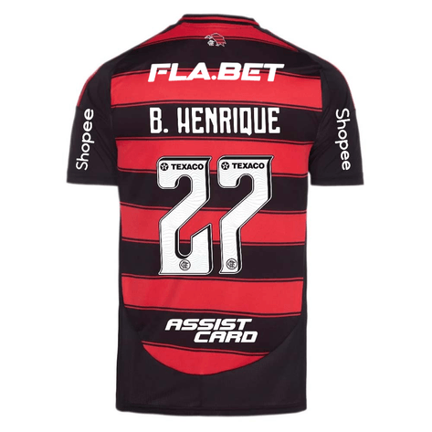 Camisa CRF Home 25/26 - Preta e Vermelha - C/ Patrocínios