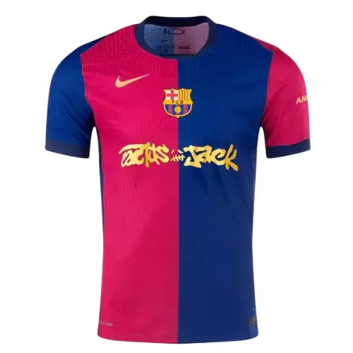 Camisa Barcelona x Travis Scott Cactus Jack I 24/25 - Azul e Vermelha