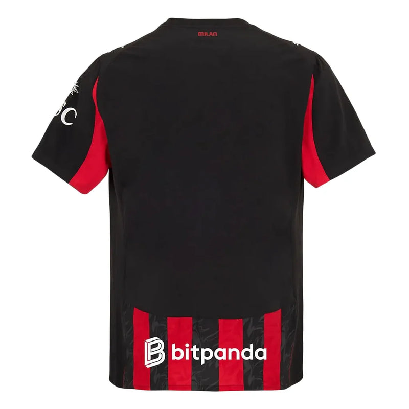 Camisa Milan Home 25/26 - Preta e Vermelha