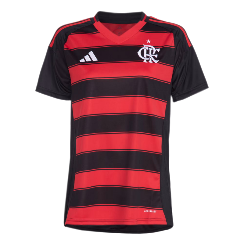 Camisa CRF Feminina Home 25/26 - Preta e Vermelha