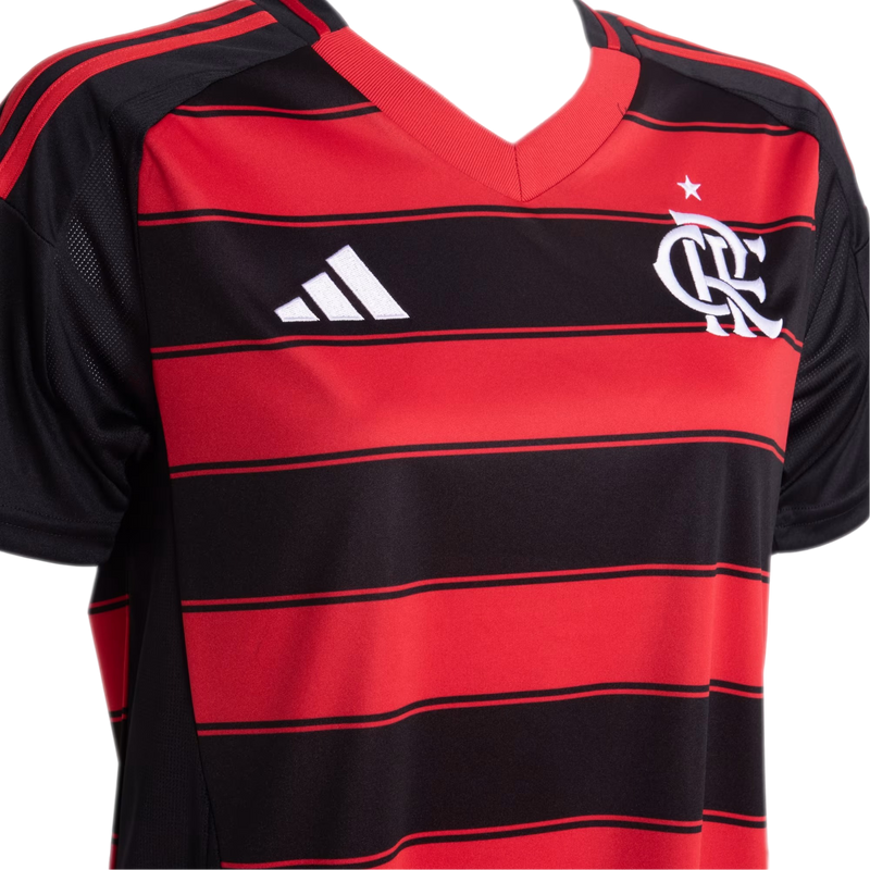 Camisa CRF Feminina Home 25/26 - Preta e Vermelha