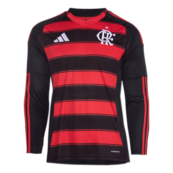 Camisa CRF Home 25/26 Manga Longa - Preta e Vermelha