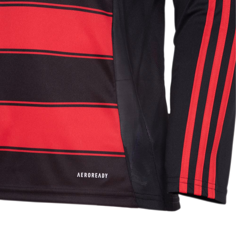 Camisa CRF Home 25/26 Manga Longa - Preta e Vermelha