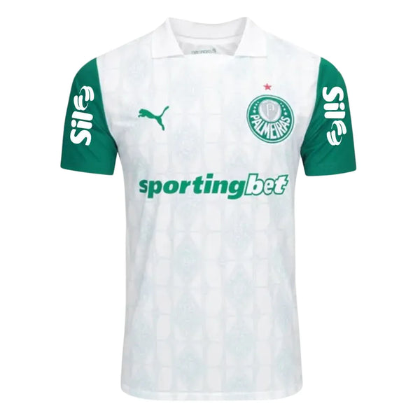 Camisa Palmeiras Away 25/26 - Branca - C/ Patrocínios