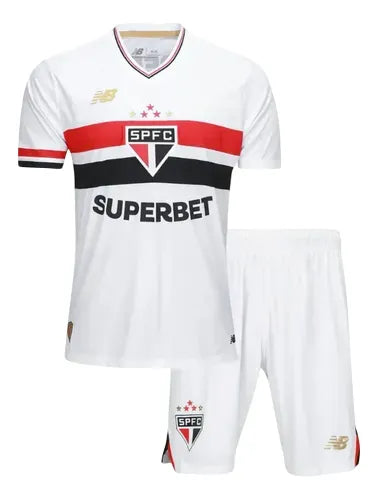 Conjunto Infantil São Paulo I 25/26 - Branco
