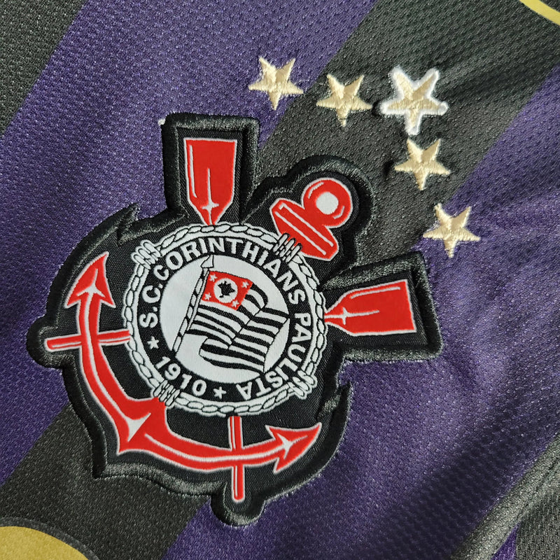Camisa Corinthians Away Retrô 09/10 - Preta e Roxa