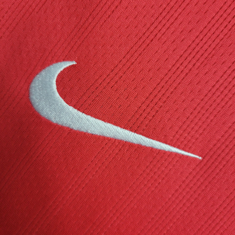 Camisa Manchester United Home Manga Longa 07/08 Retrô - Vermelha