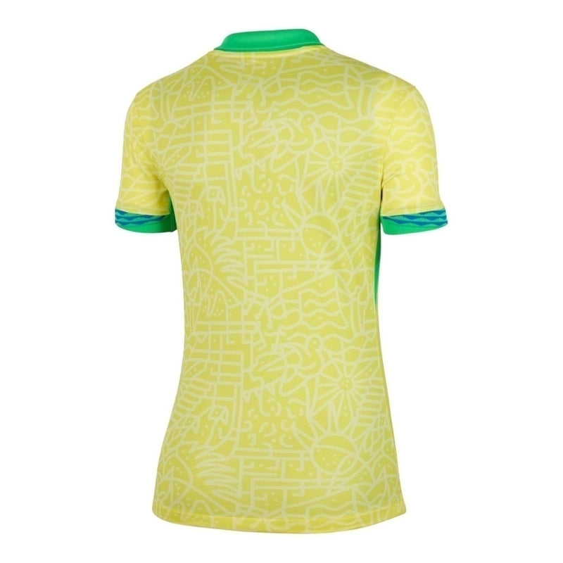 Camisa Brasil Home Feminina 2024 - Amarela