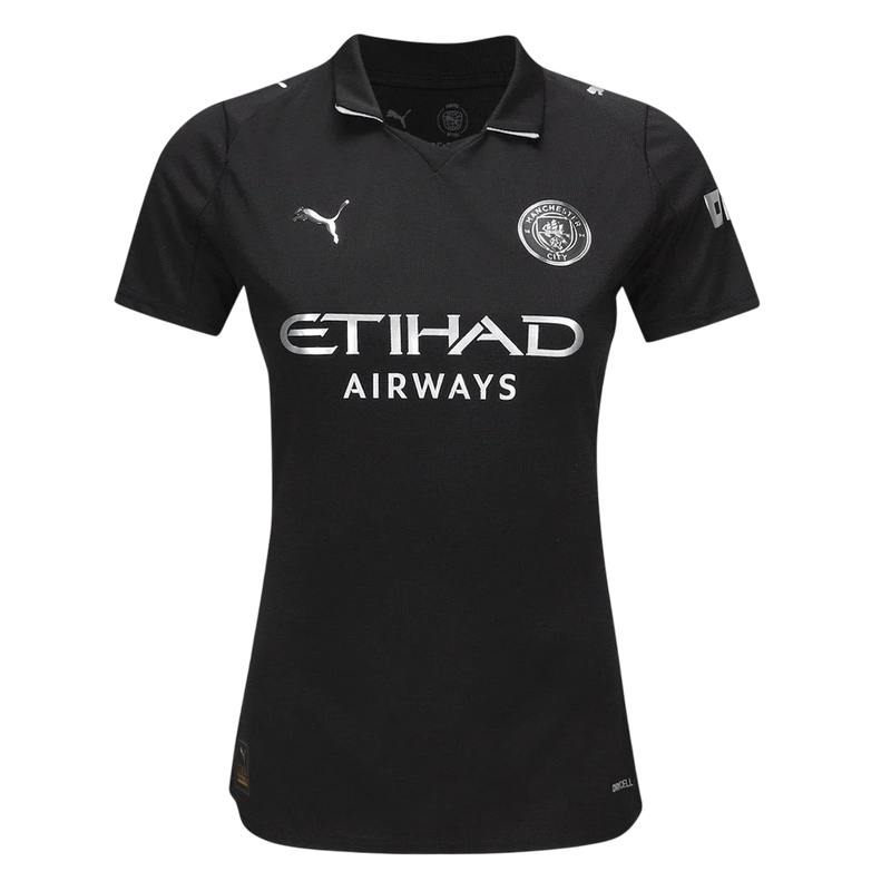 Camisa Manchester City Feminina Away 25/26 - Preta