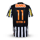 Camisa Santos Away 12/13 NEYMAR JR/11 Retrô - Branca e Preta