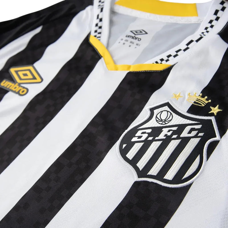 Camisa Santos Away 25/26 NEYMAR JR/10 - Preta e Branca