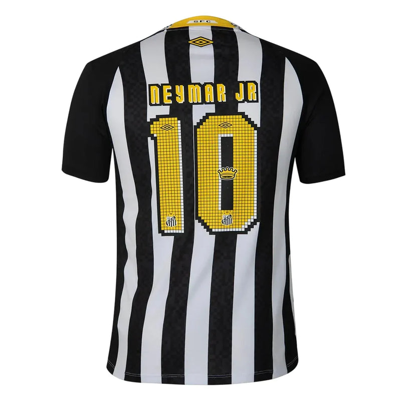 Camisa Santos Away 25/26 NEYMAR JR/10 - Preta e Branca
