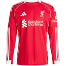 Camisa Liverpool Home 25/26 Manga Longa - Vermelha