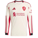Camisa Liverpool Away 25/26 Manga Longa - Creme