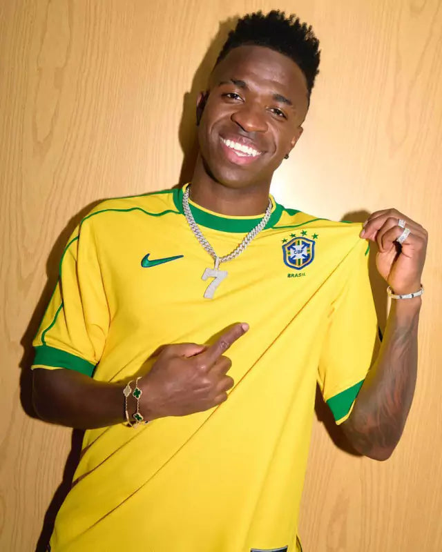 Camisa Brasil Home 1998 Retrô - Amarela