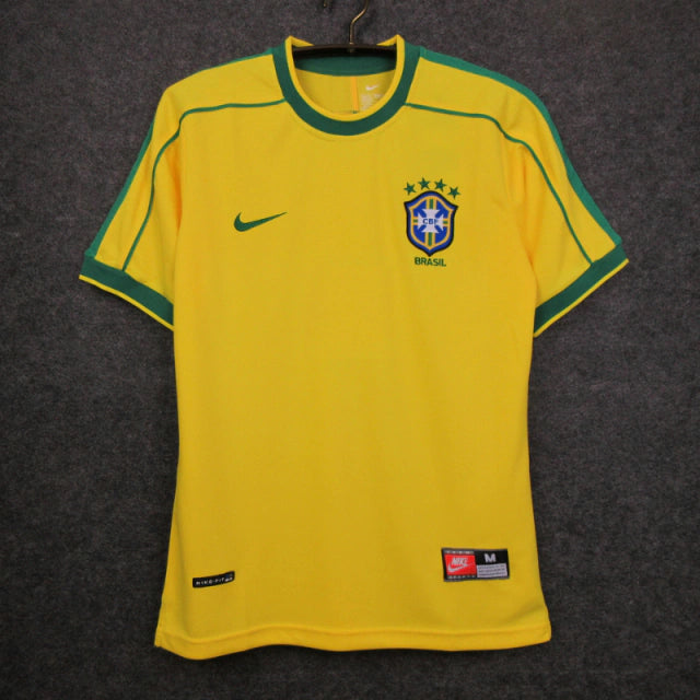 Camisa Brasil Home 1998 Retrô - Amarela