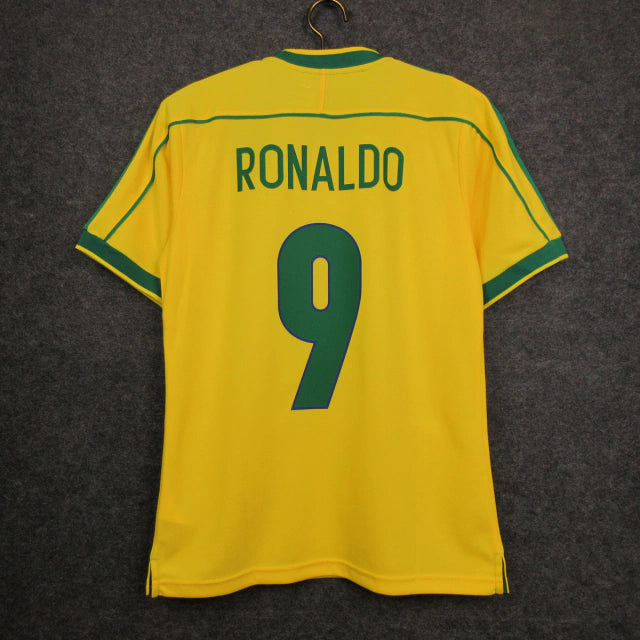 Camisa Brasil Home 1998 Retrô - Amarela