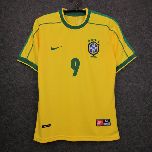 Camisa Brasil Home 1998 Retrô - Amarela