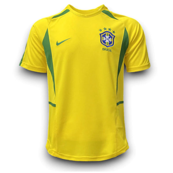Camisa Brasil Home 2002 Retrô - Amarela