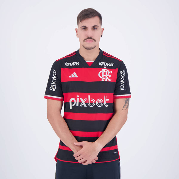 Camisa CRF Home 24/25 - Preta e Vermelha - C/ Patrocínios