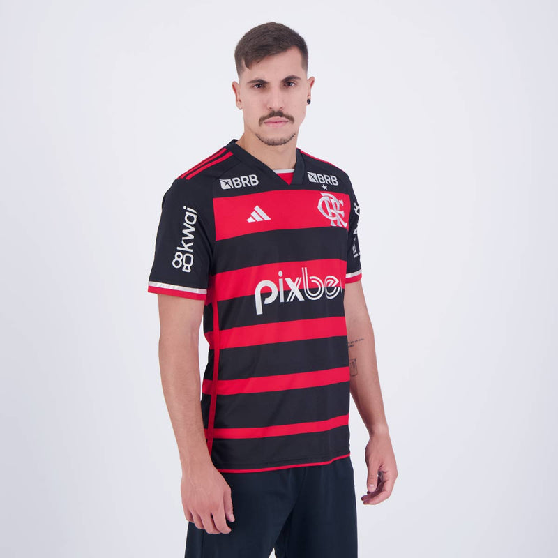 Camisa CRF Home 24/25 - Preta e Vermelha - C/ Patrocínios