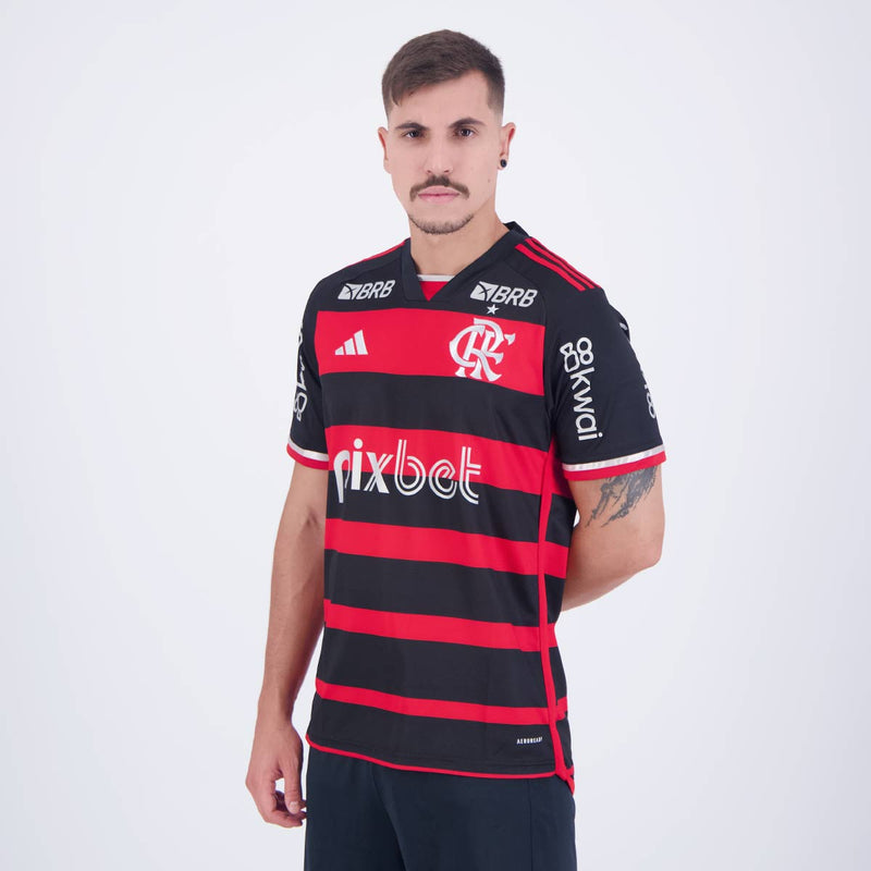 Camisa CRF Home 24/25 - Preta e Vermelha - C/ Patrocínios