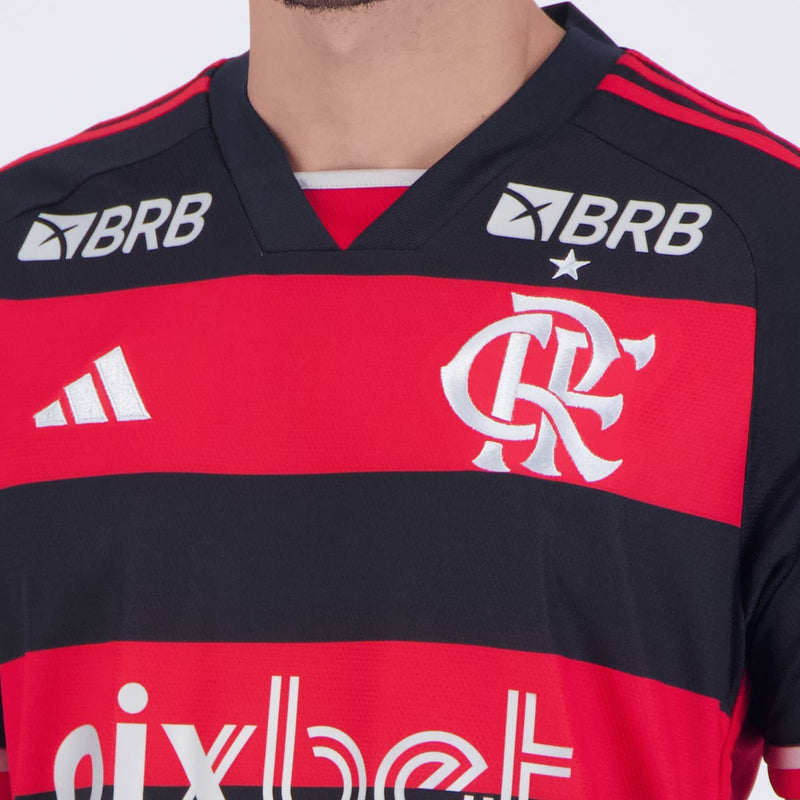 Camisa CRF Home 24/25 - Preta e Vermelha - C/ Patrocínios