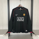 Camisa Manchester United Third Manga Longa 07/08 Retrô - Preta