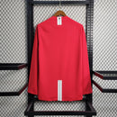 Camisa Manchester United Home Manga Longa 07/08 Retrô - Vermelha