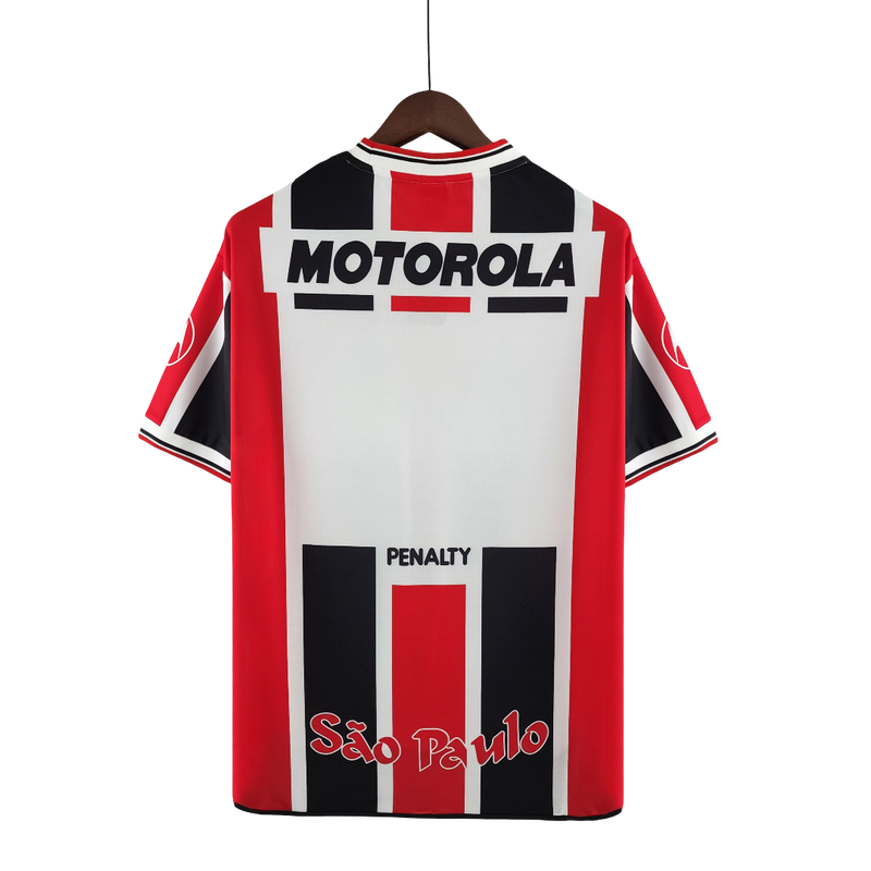 Camisa São Paulo Away 2000 Retrô - Preta e Vermelha