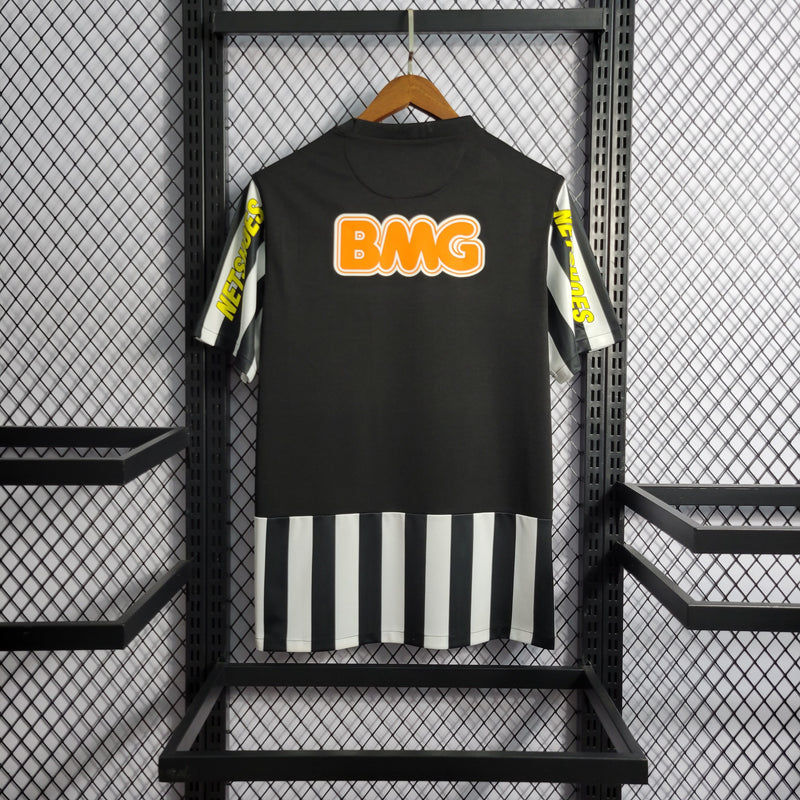Camisa Santos Away 12/13 Retrô - Preta e Branca