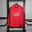 Camisa Manchester United Home Manga Longa 07/08 Retrô - Vermelha