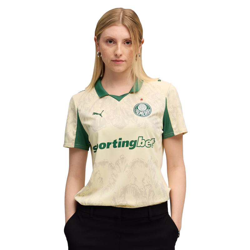 Camisa Palmeiras Feminina x Kidsuper 25/26 - Bege Claro